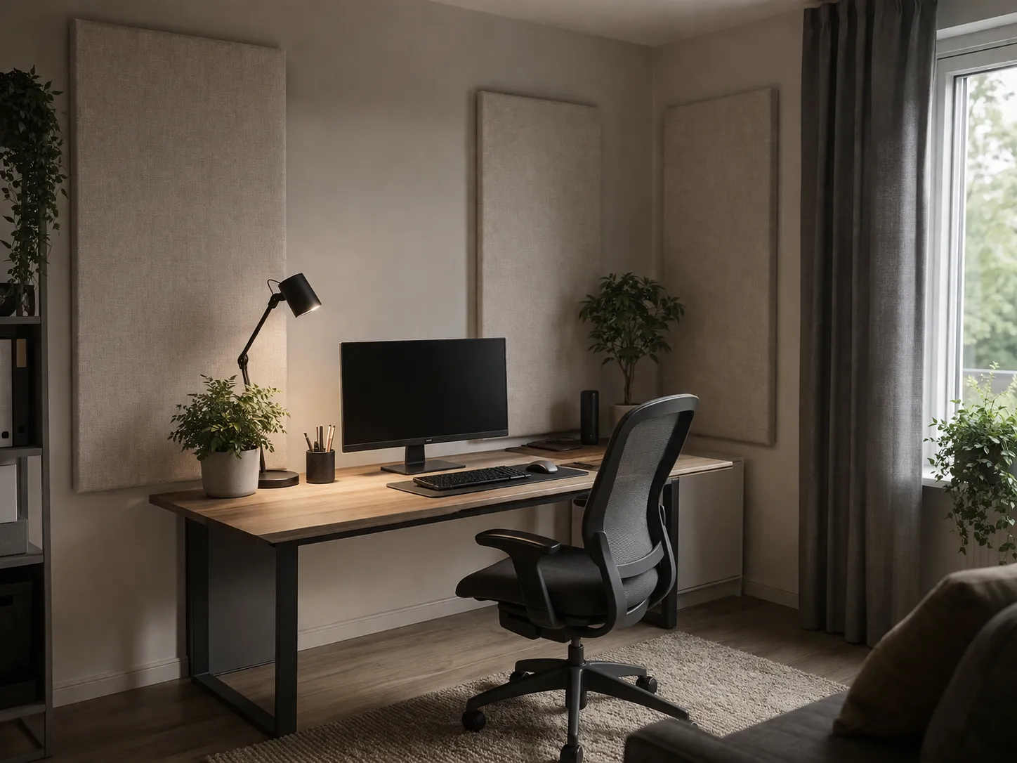 Geluiddempende thuiswerkplek